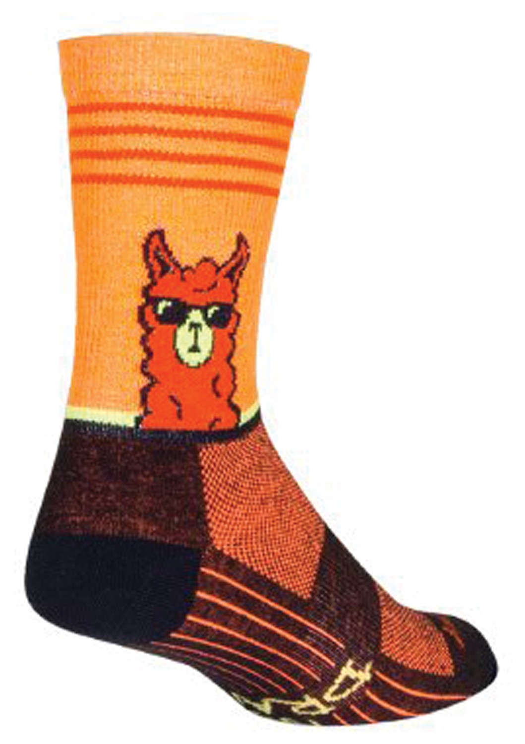 SOCKGUY No Drama Llama 6" Socks - Size L/XL Crew Socks Unisex Green
