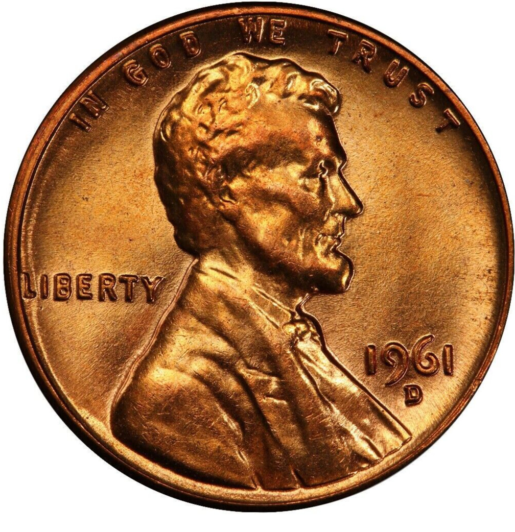 1961 D Lincoln Memorial Cent Choice BU 1c Brilliant Uncirculated FromOBW GEM #28