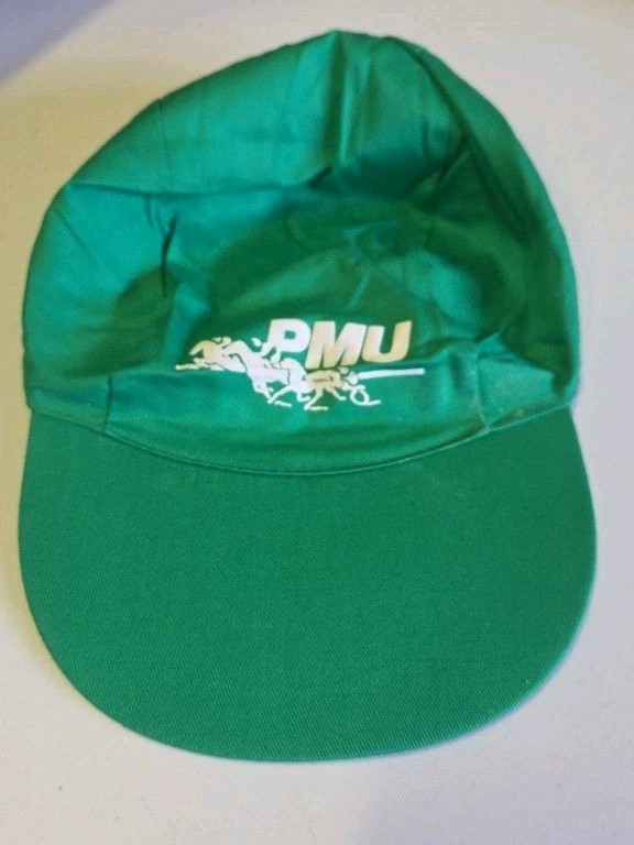 Vintage Team Cycling Cap – Green PMU Cap, Tour de France Promo