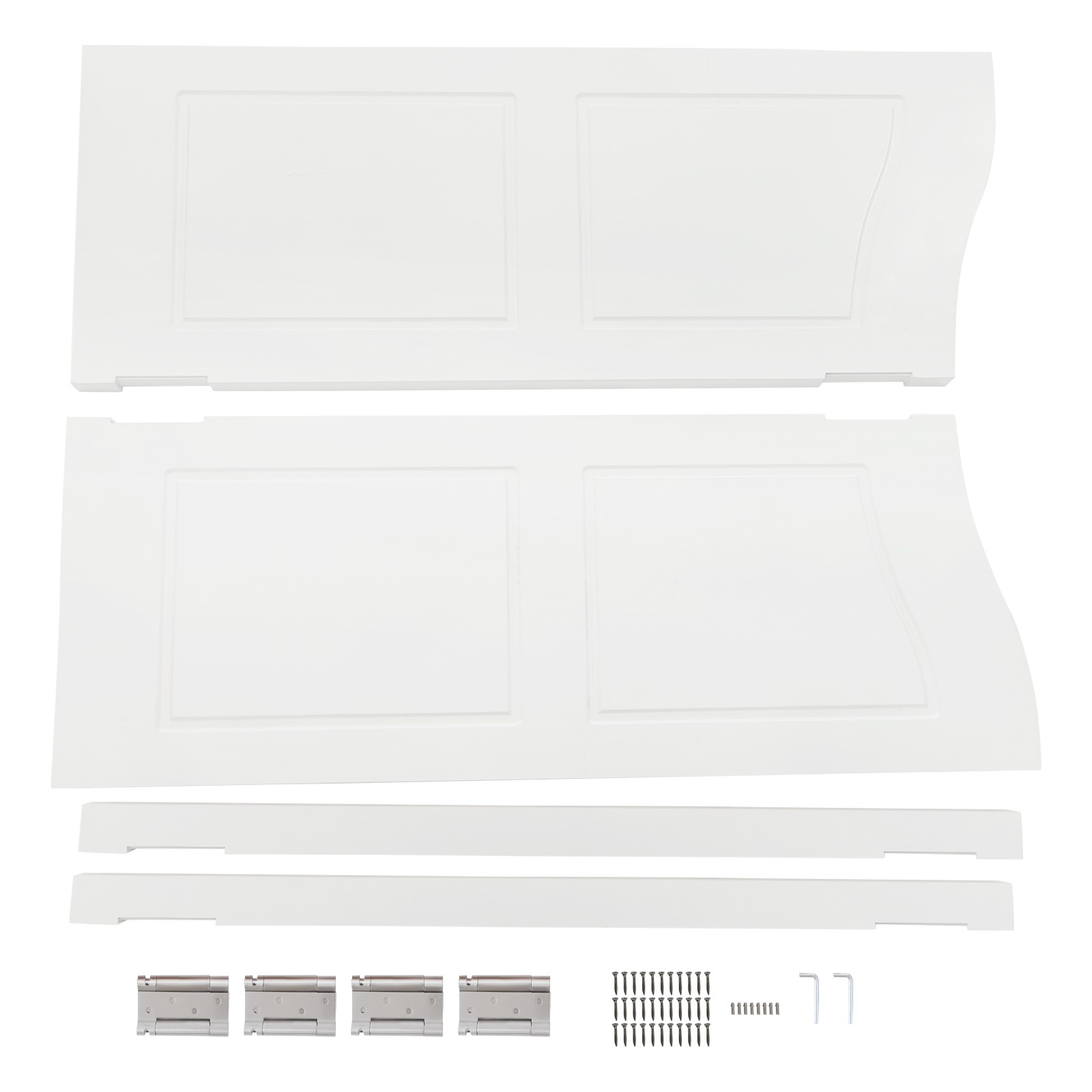 91x107cm Solid Wood Door Partition Door for Shop Entrance Partition White