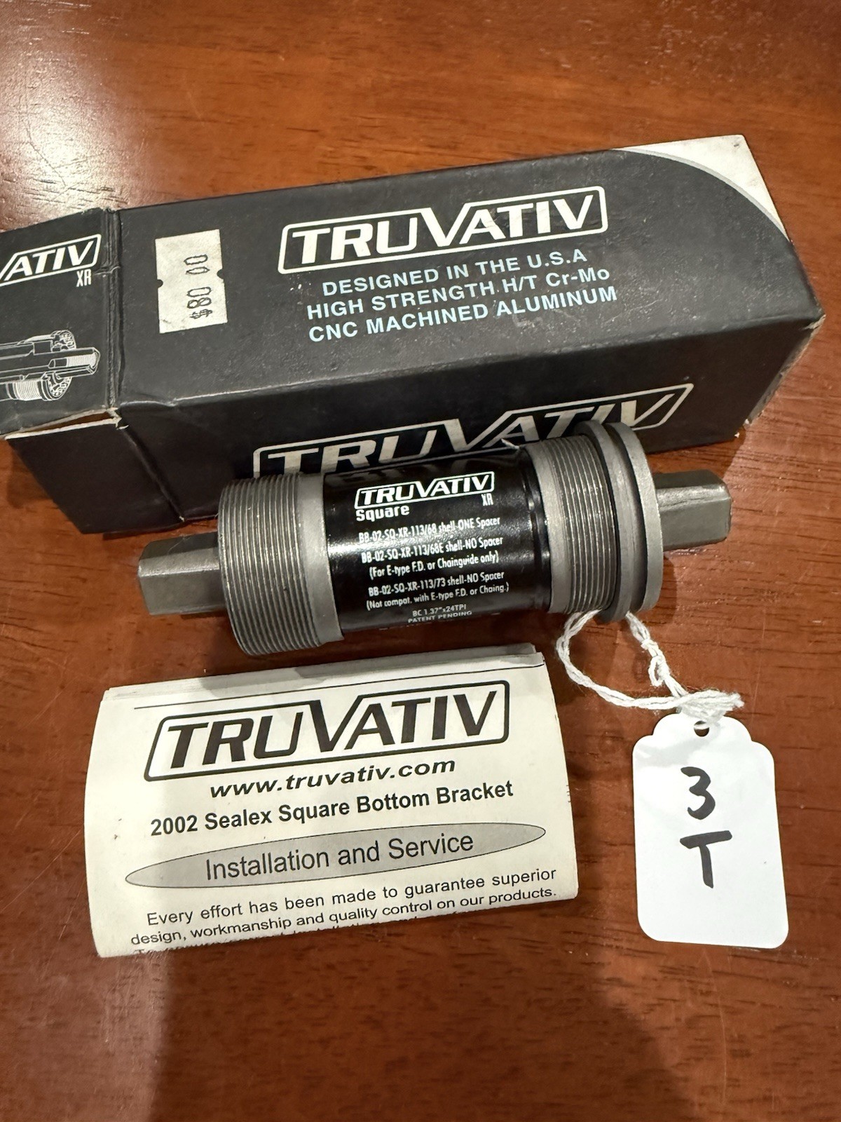 NEW NOS TRUVATIV SQUARE XR 113 SPINDLE BOTTOM BRACKET