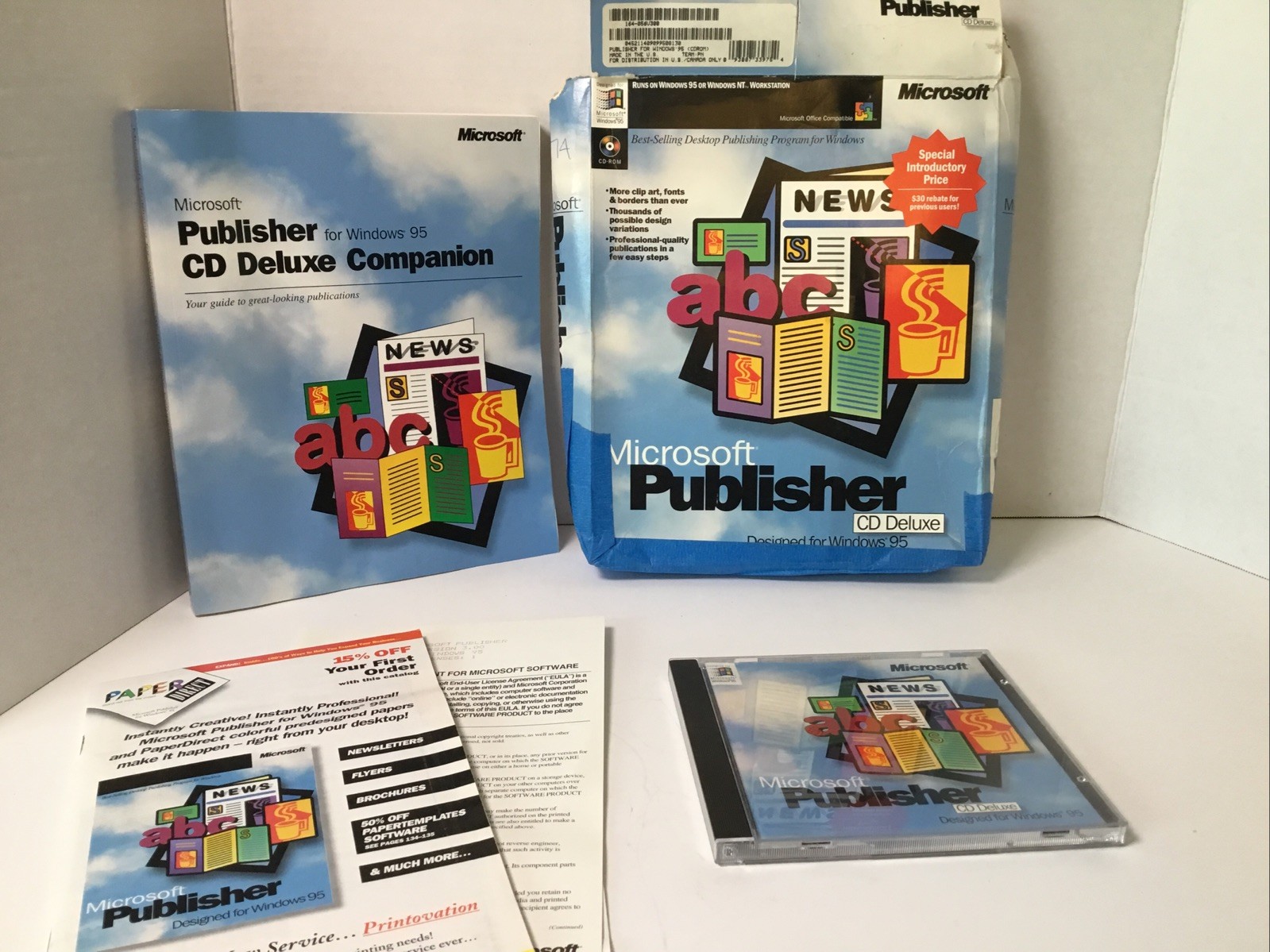 microsoft publisher Windows 95 Disc And Key .