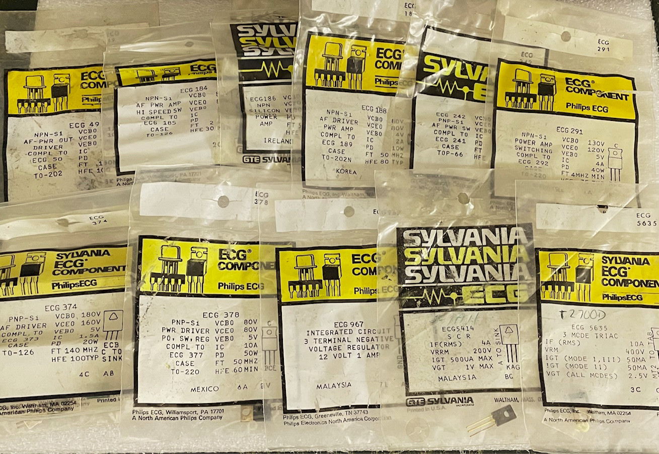 Sylvania/ECG NPN, PNP, TRIAC Transistor  **NOS