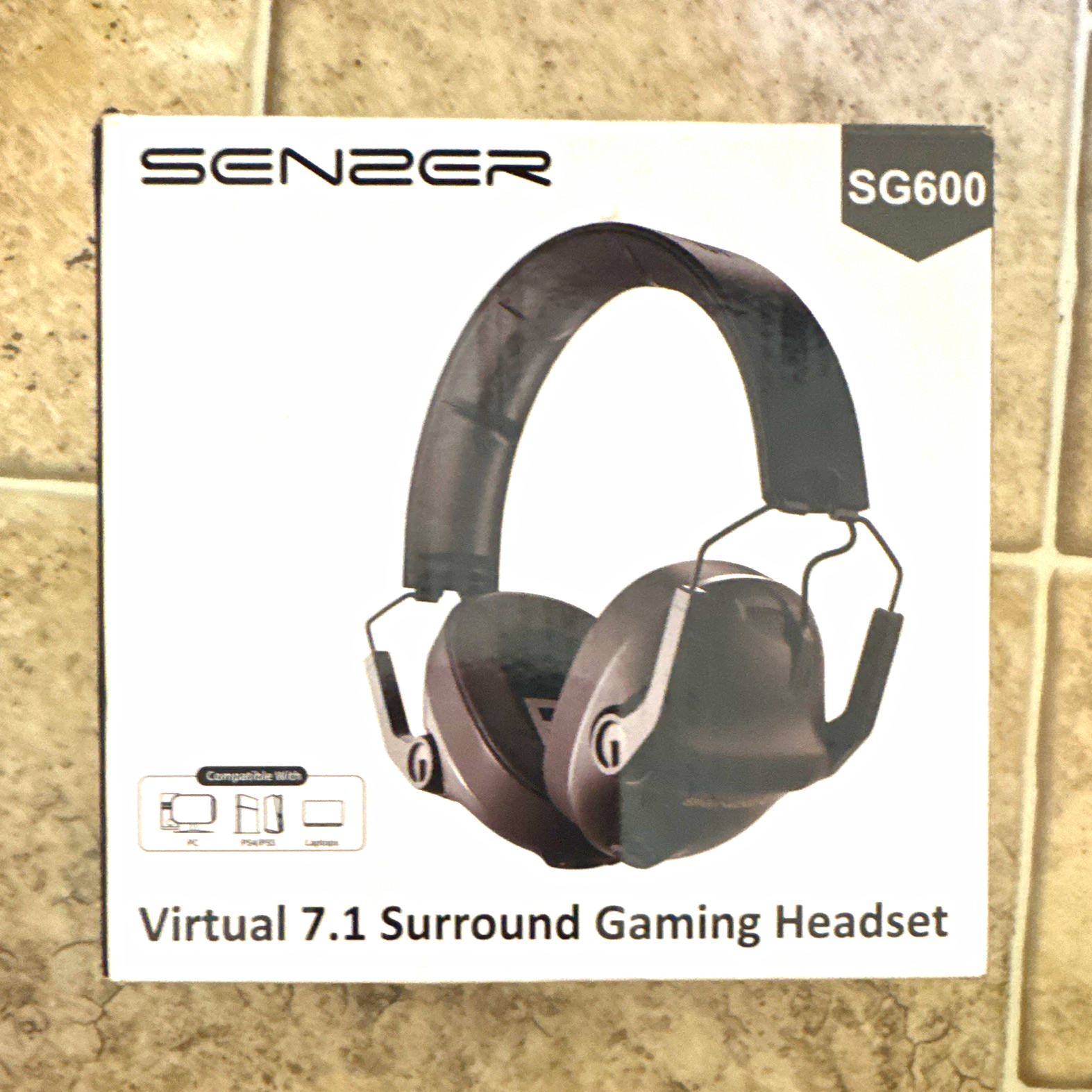 SENZER SG600 Bluetooth Virtual 7.1 Surround Over-Ear Headset Built-In Mic
