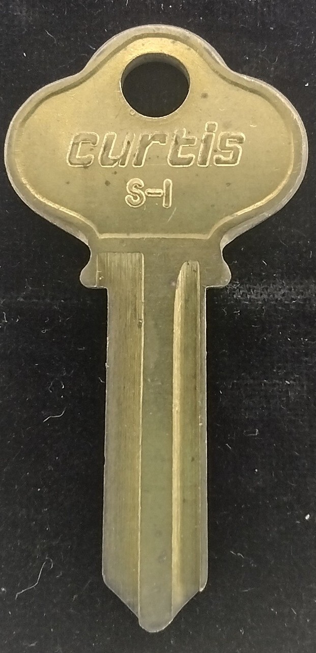 Blank Key Curtis S-1 Appx 2” Uncut New Old Stock Made In the United States