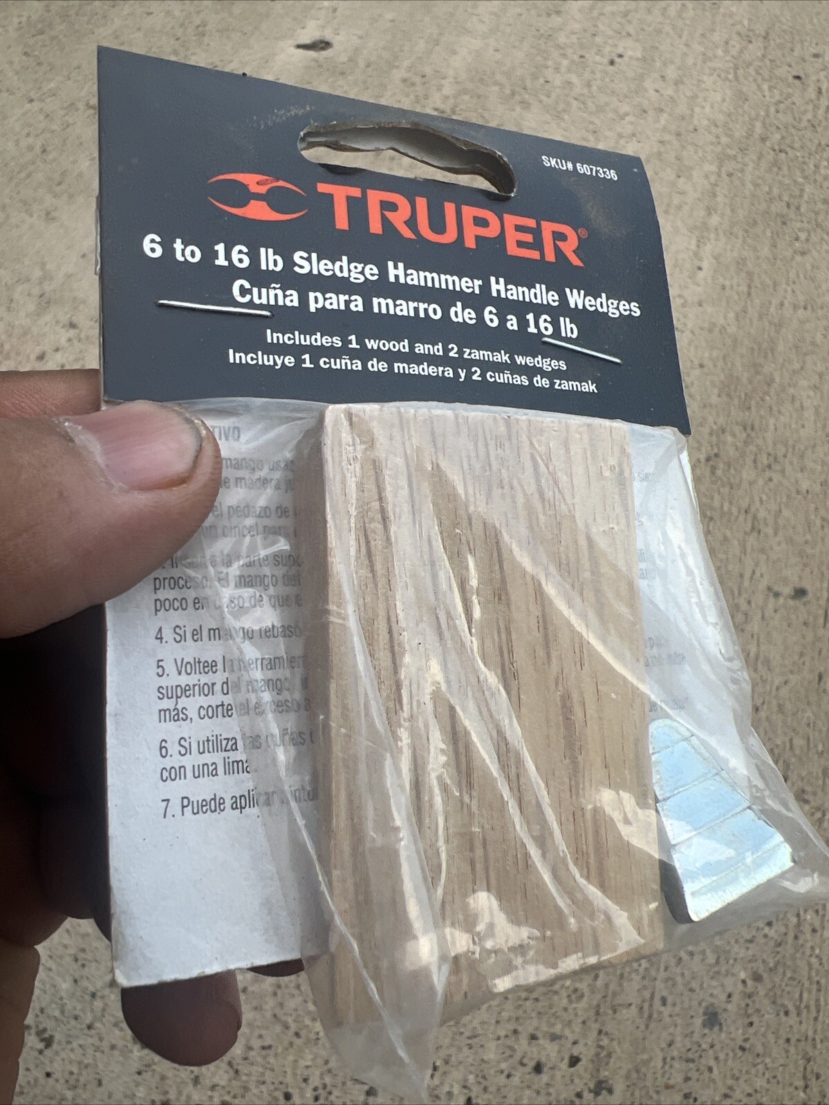 TRUPER- Sledge Hammer Handle Wedge Pack 6-16lb - New In Package