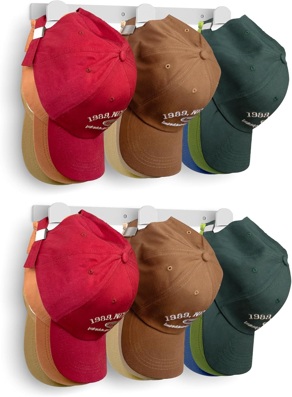 2 Pas Hat Ra for Wall, Hat Organizer for Baseball s, 3
