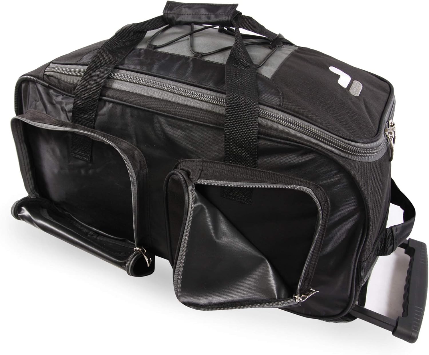 22" Lightweight Carry On Rolling Duffel Bag, Black