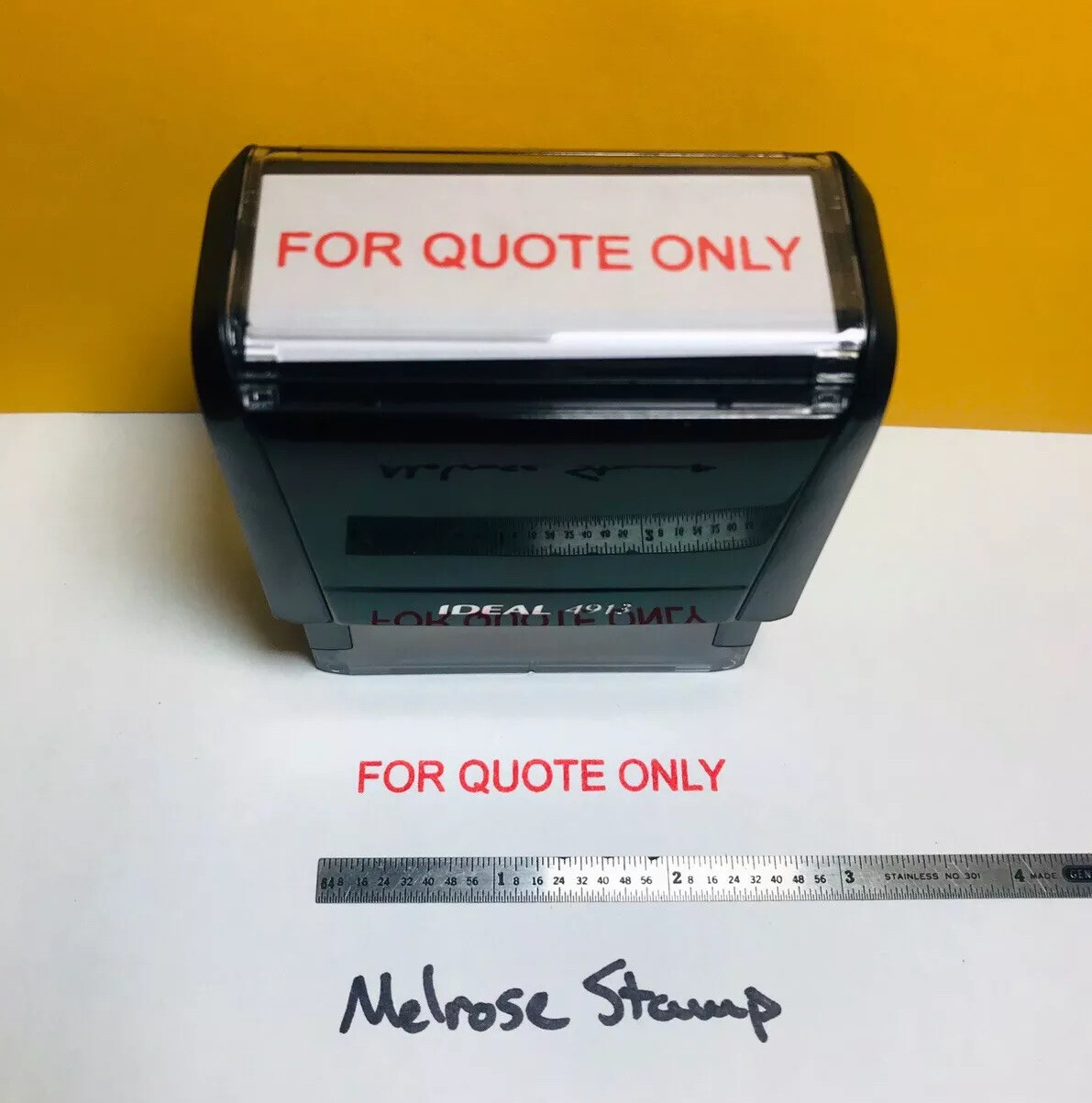 For Quote Only Rubber Stamp Red Ink Self Inking Ideal 4913
