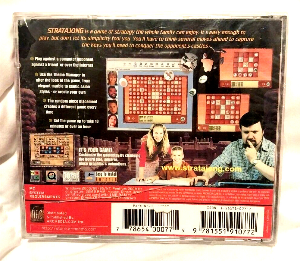 Stratajong PC CD Stratego & Chess Capture Enemy Castle Pawn Board Game! New!