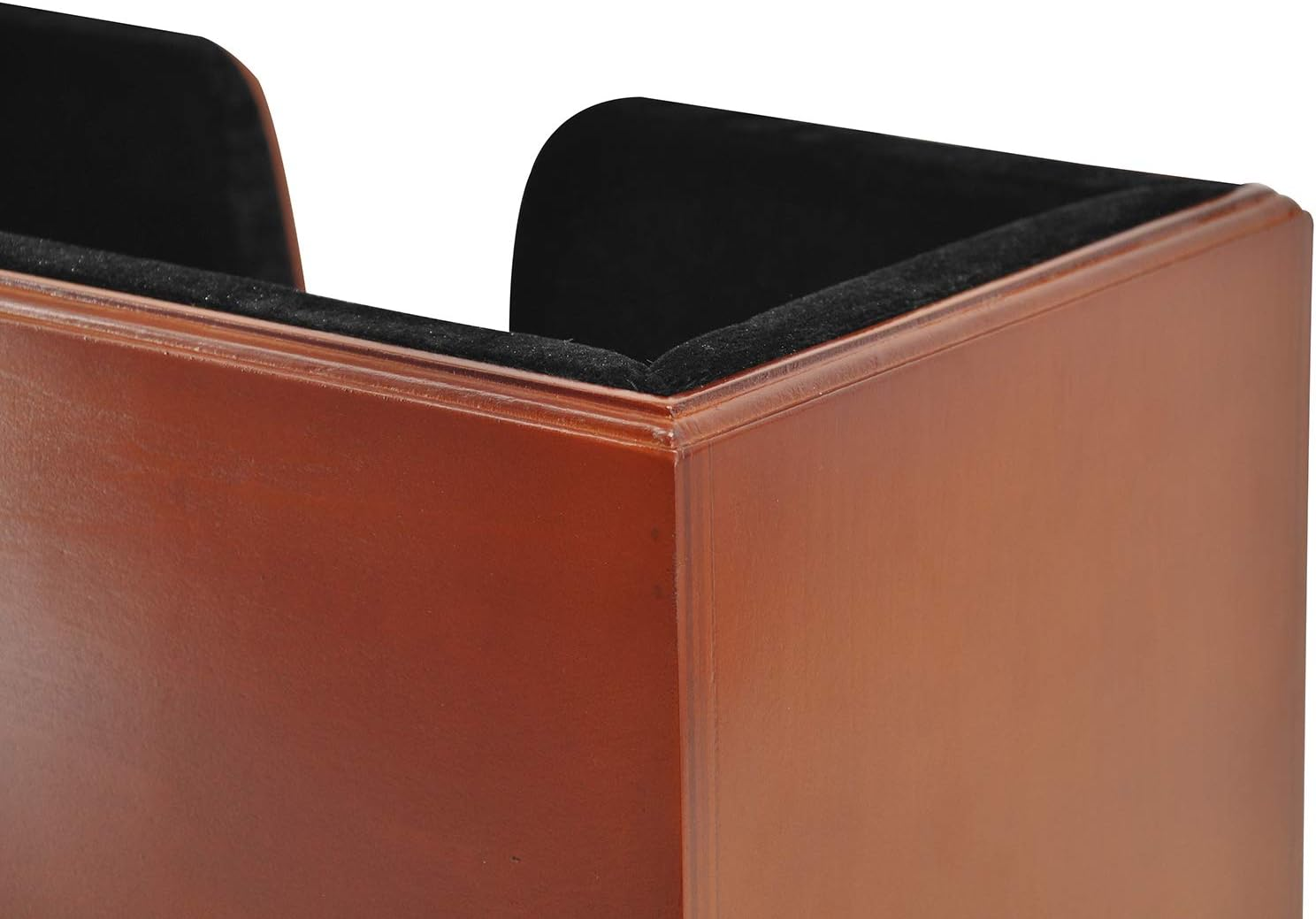 STC02 4/4 Full Size Burgundy Wooden Cello Box Stand, Black Premium Velvet Plush