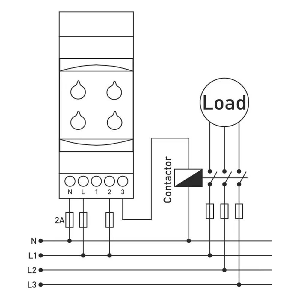 GKM11 three phase overvoltage undervoltage motor protection for relay 220VAC