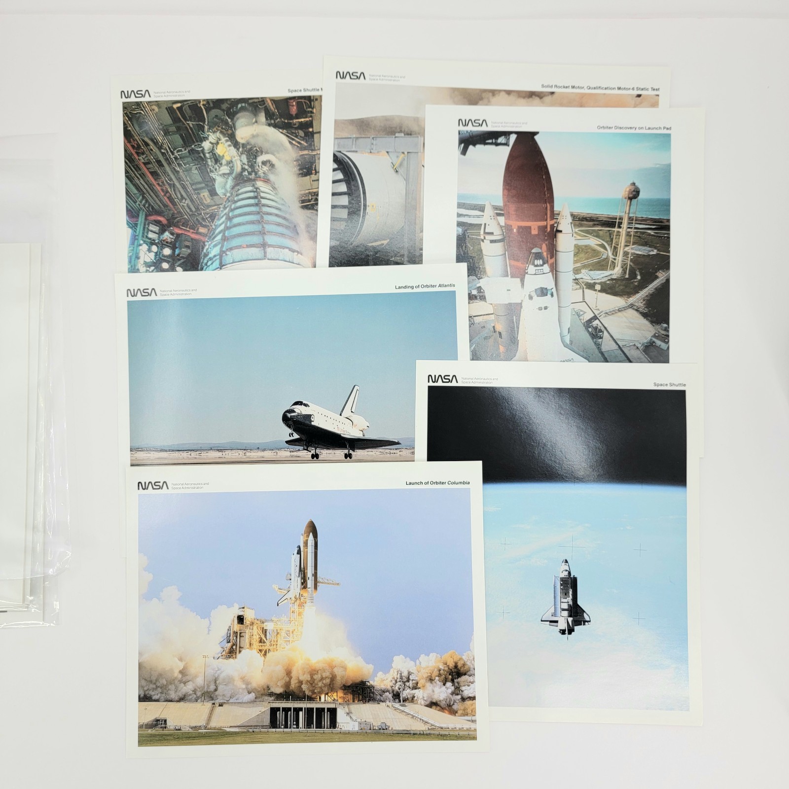 Official NASA Space Program photo prints Lot of 6 color 8x10 Shuttle