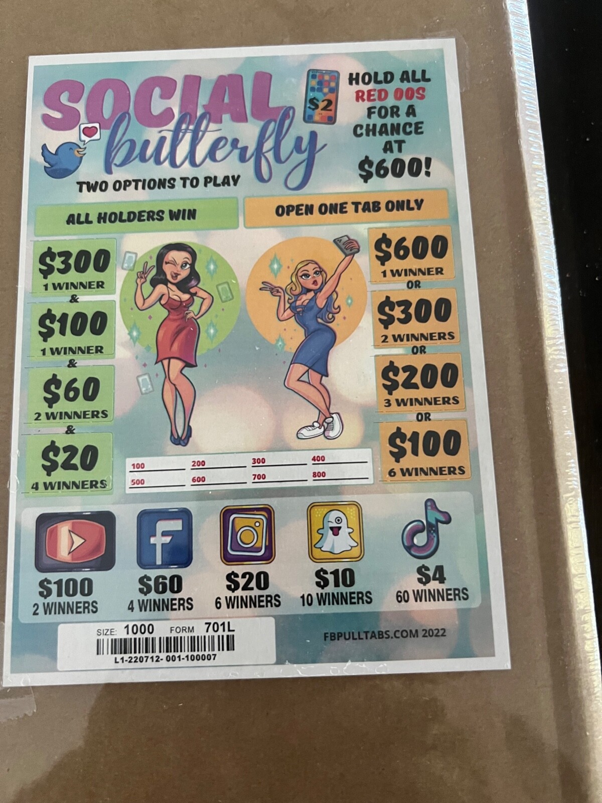 Social Butterfly Seal Game Entertainment Only  Free Shipping USA