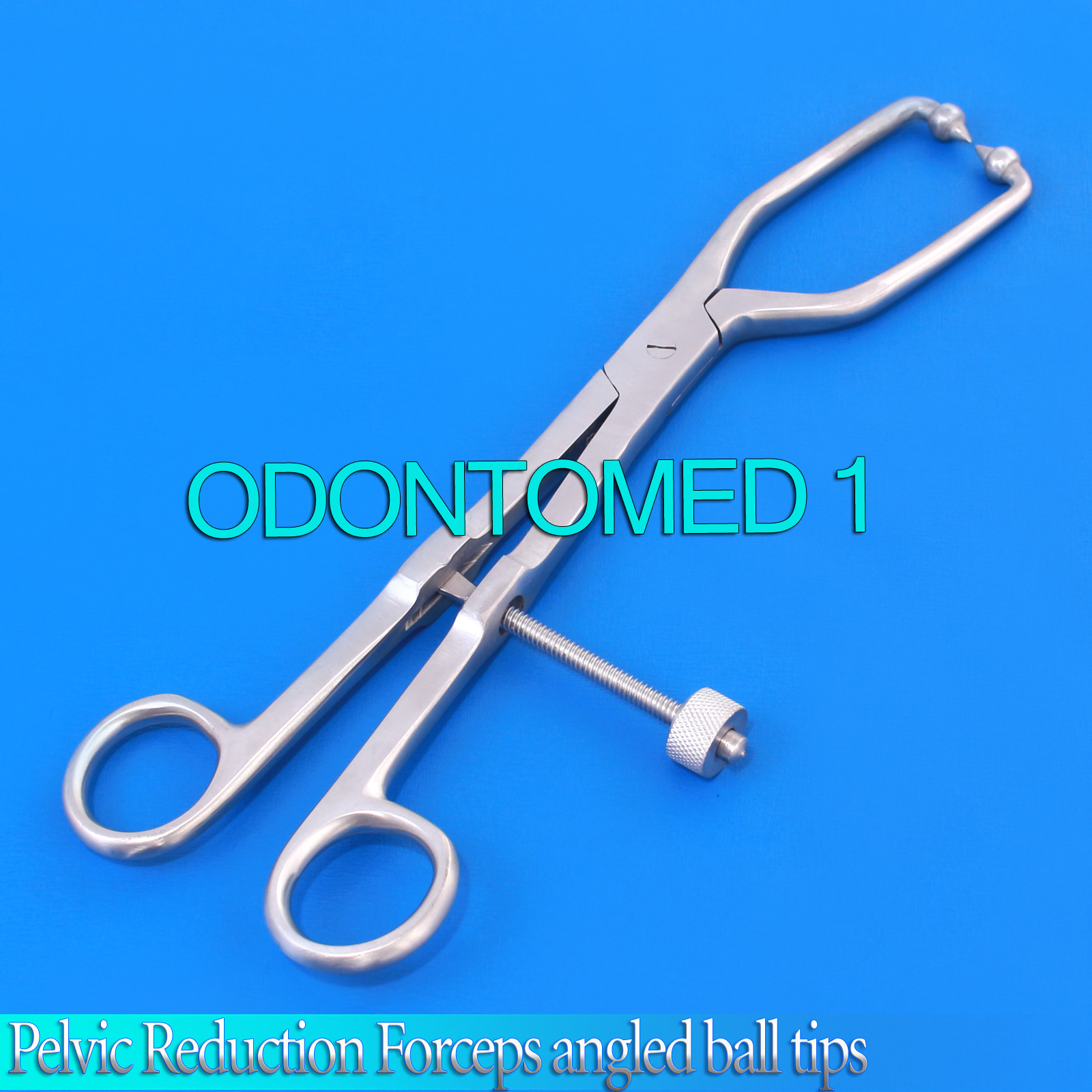 Pelvic Reduction Forceps 9 ½” angled short ball tips