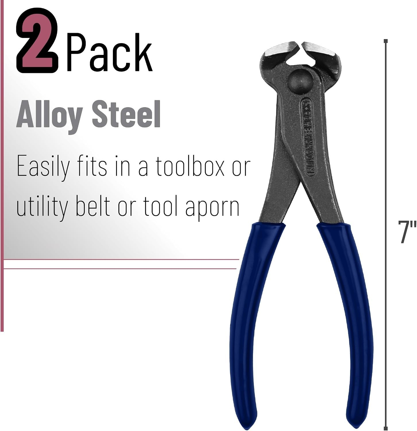 Durable 2-Pack Bates Nail Puller Set, 7 Inches - Your Essential Tool Pack