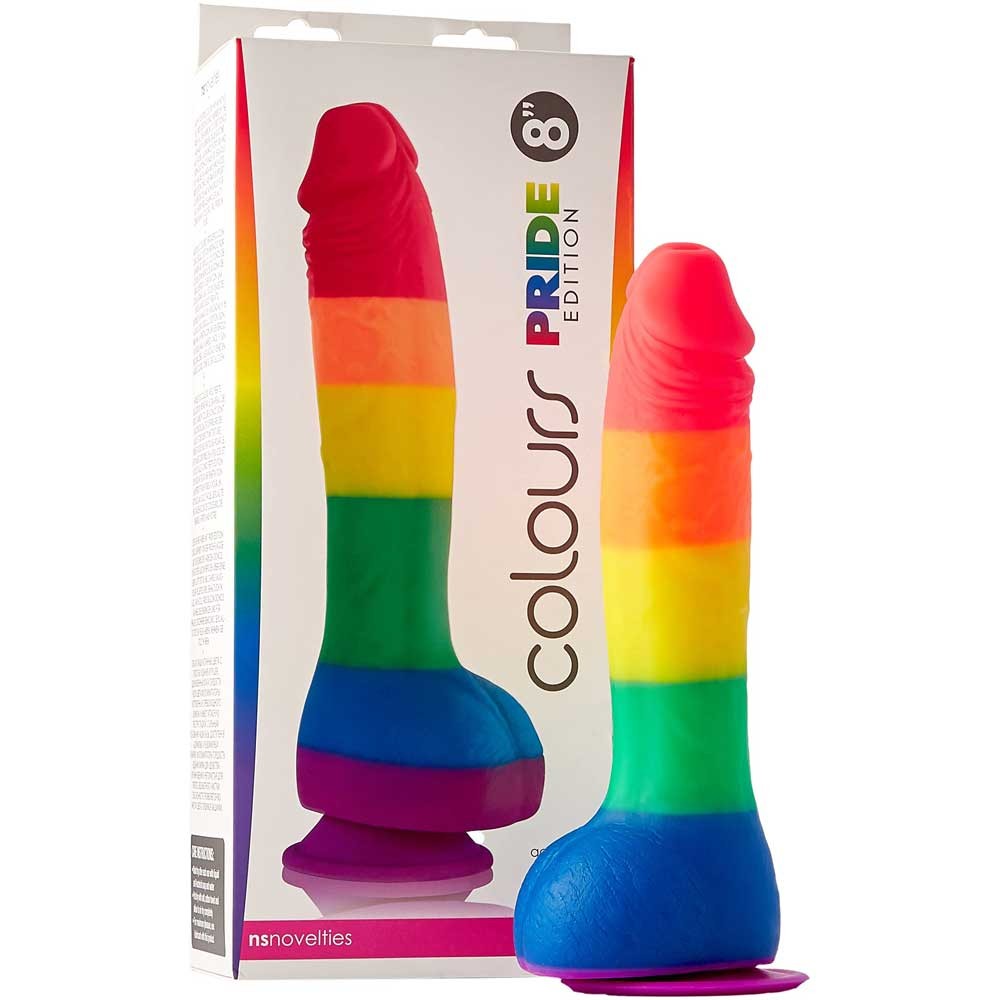 Colours Pride Edition 8" Dong W/Suction Cup
