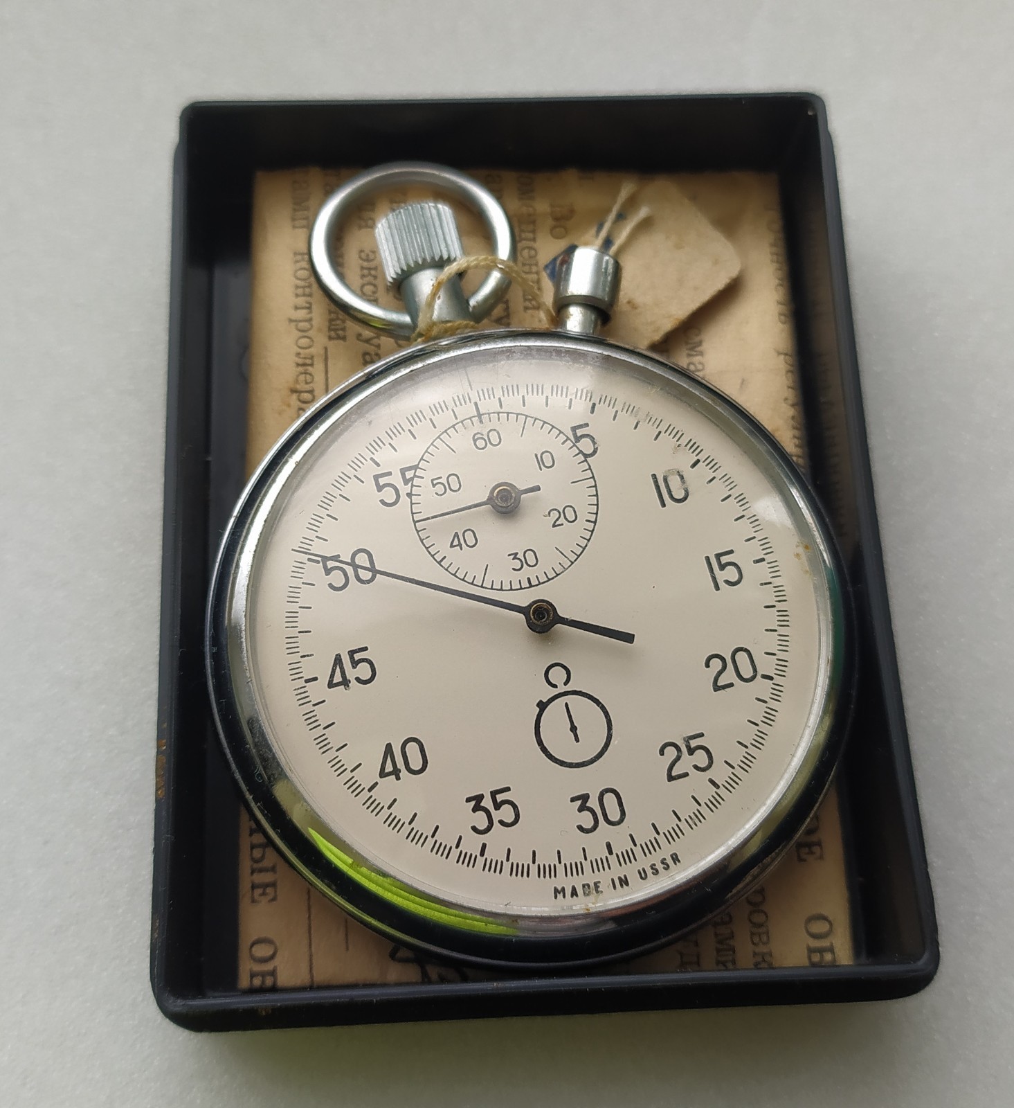 Stopwatch "Agat" 4295A, sports stopwatch, vintage 1977 USSR, new from storage.
