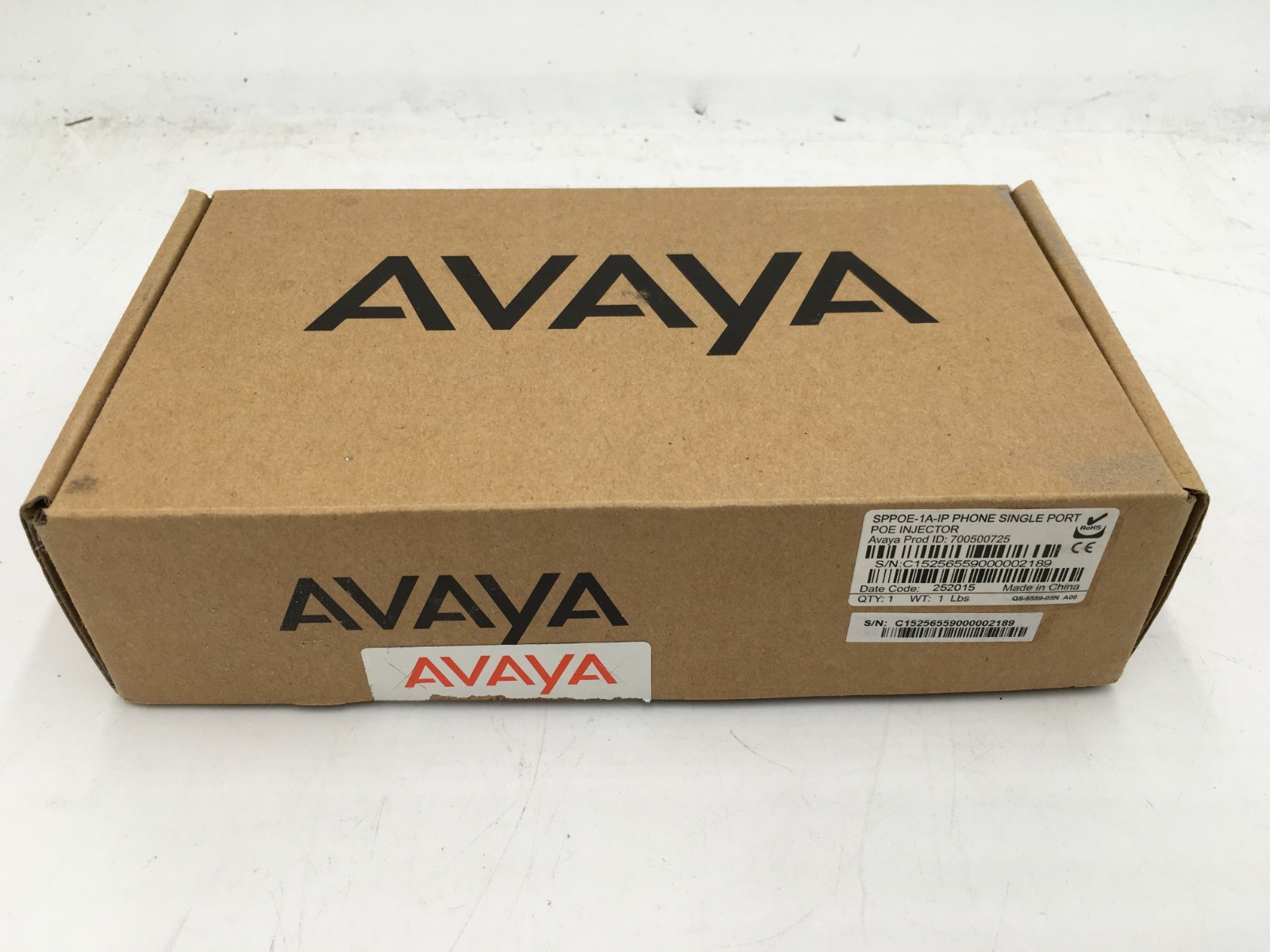 New Avaya 700500725  IP Phone Single Port PoE Injector SPPOE-1A Unused
