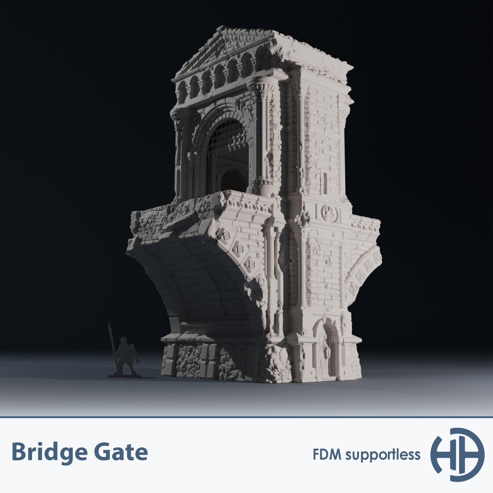 Bridge Gate | Wargame Scatter Terrain | 1 Piece Set | FDM printed