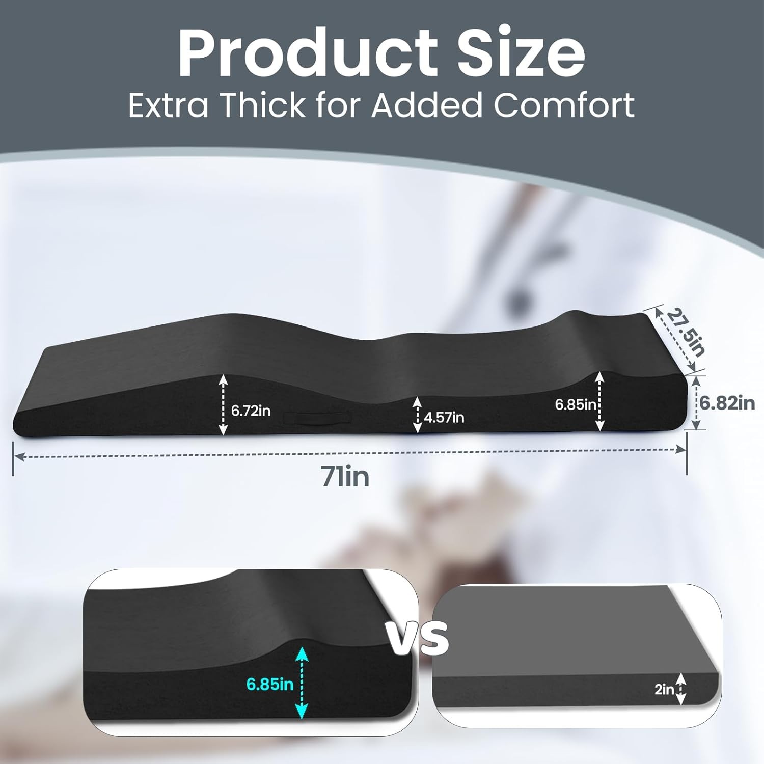 Ergonomic Lash Bed Topper, High-Density Foam Massage Table Topper with Plush