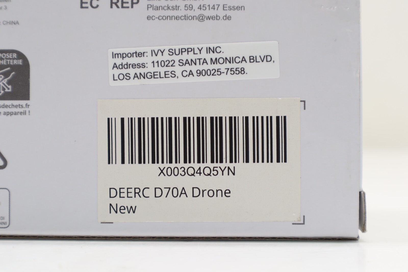 DEERC D70 Mini Drone with Camera,720P HD FPV Foldable Drones,2 Batteries,One Key