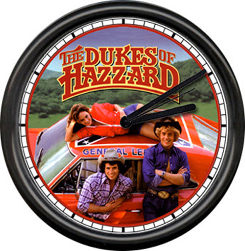 Dukes Of Hazard Daisy Luke Duke General Lee TV Show Retro Sign Wall Clock