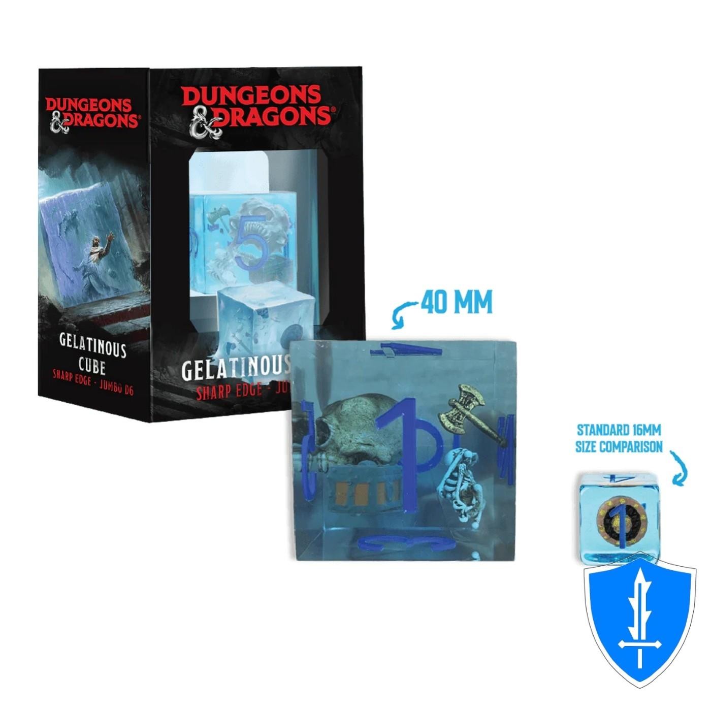 Gelatinous Cube - Sharp Edge Jumbo D6 - FanRoll D&D RPG