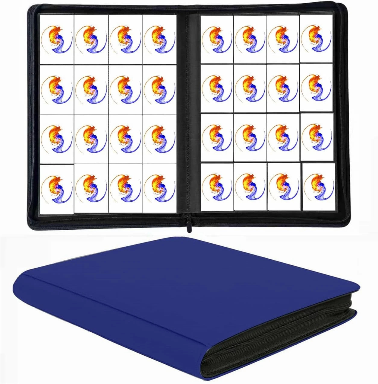 Premium 1664 Cards Capacity Binder, 16 Pocket Ringless Side-Loading Trading Card