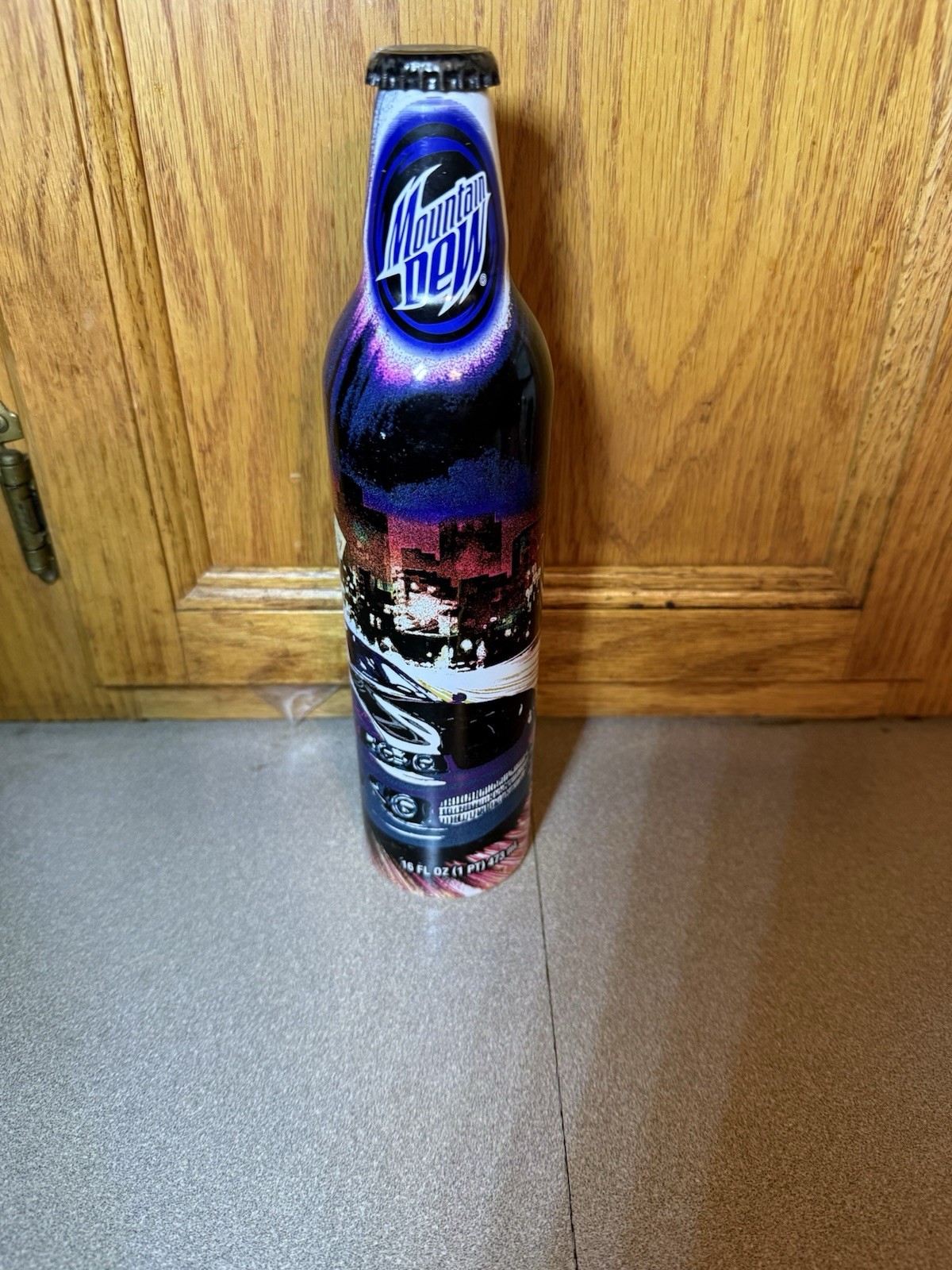 Mtn. Dew Limited Edition Green Label Art Aluminum Bottle 16oz Unopened