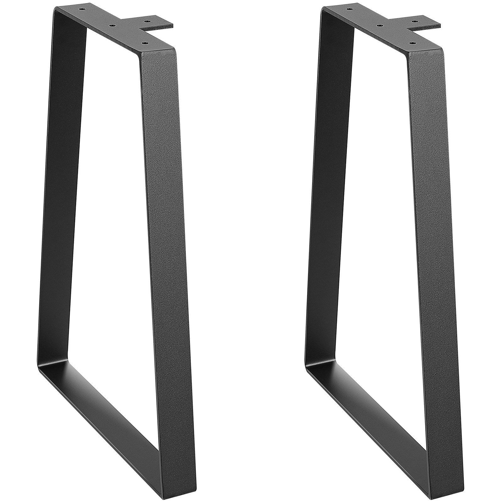 Furniture Legs Set of 2 16in Tall 400lb Capacity Steel Trapezoid