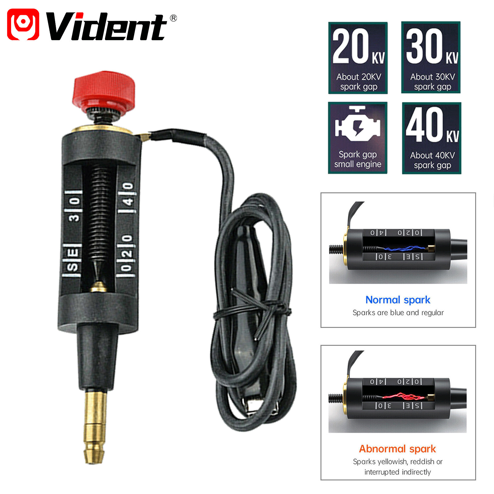 Spark Plug Tester Car Tool Ignition Diagnostic Adjustable Wire Circuit Coil Tool
