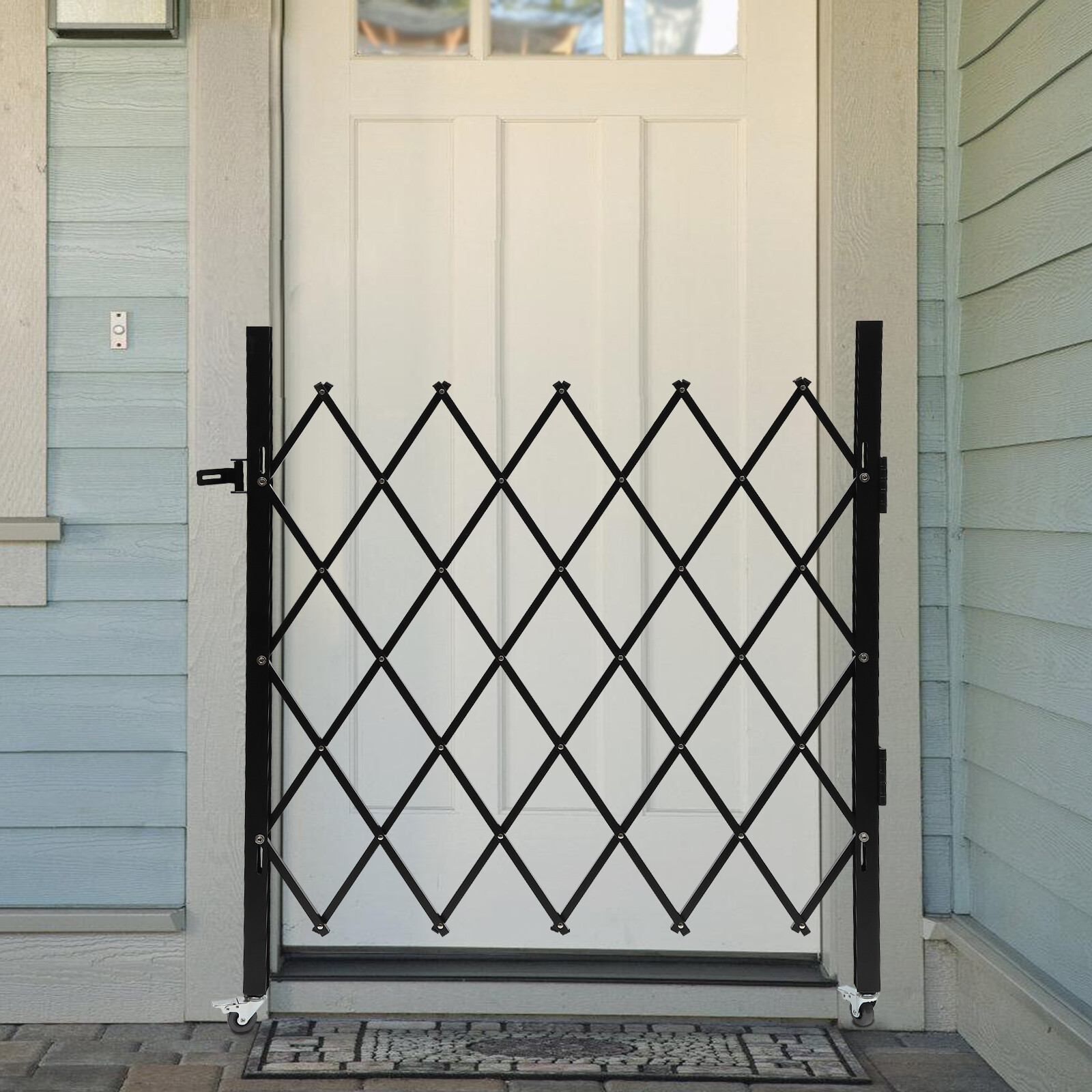 Single Folding Security Gate Folding Door Gate Rolling Barricade Gate 1.3m*93cm