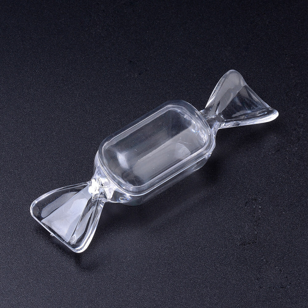 12 Pcs Clear Plastic Bead Storage Candy Containers Jewelry Display 8.7x2.3x2.6cm