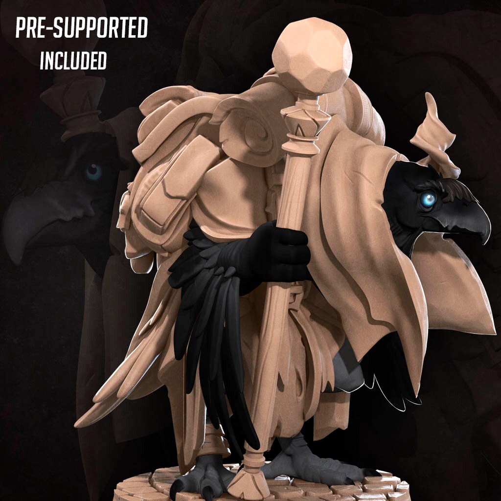 Crowfolk Warlock Sorcerer Mage - Bite the Bullet - Dungeons and Dragons