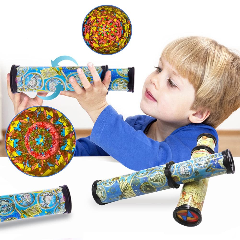 2 Pcs Magic Kaleidoscope,Old World Kaleidoscope Classic Toys,Stretchable Long