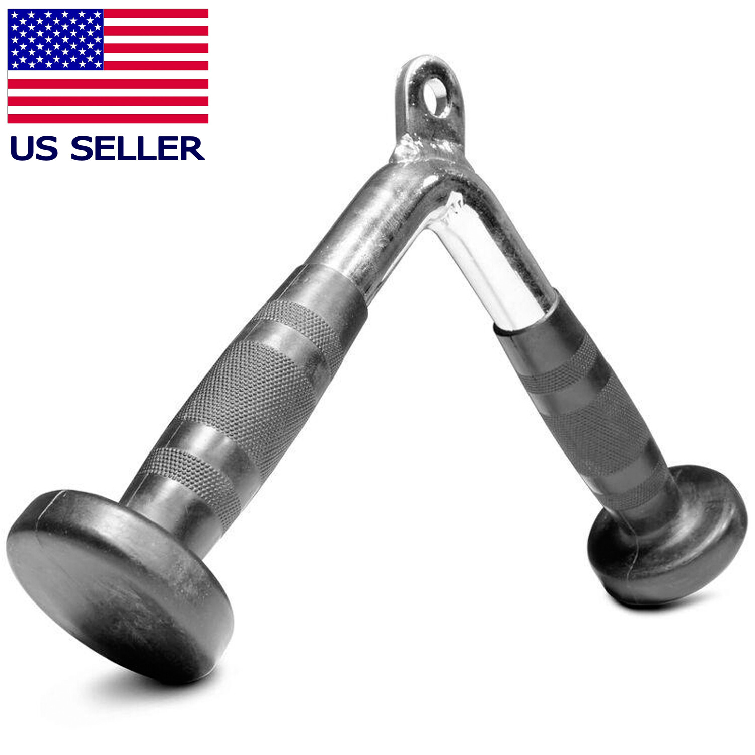 Tricep Press Down Cable Machine Attachment LAT Pulldown Gym V Pull Up Bar