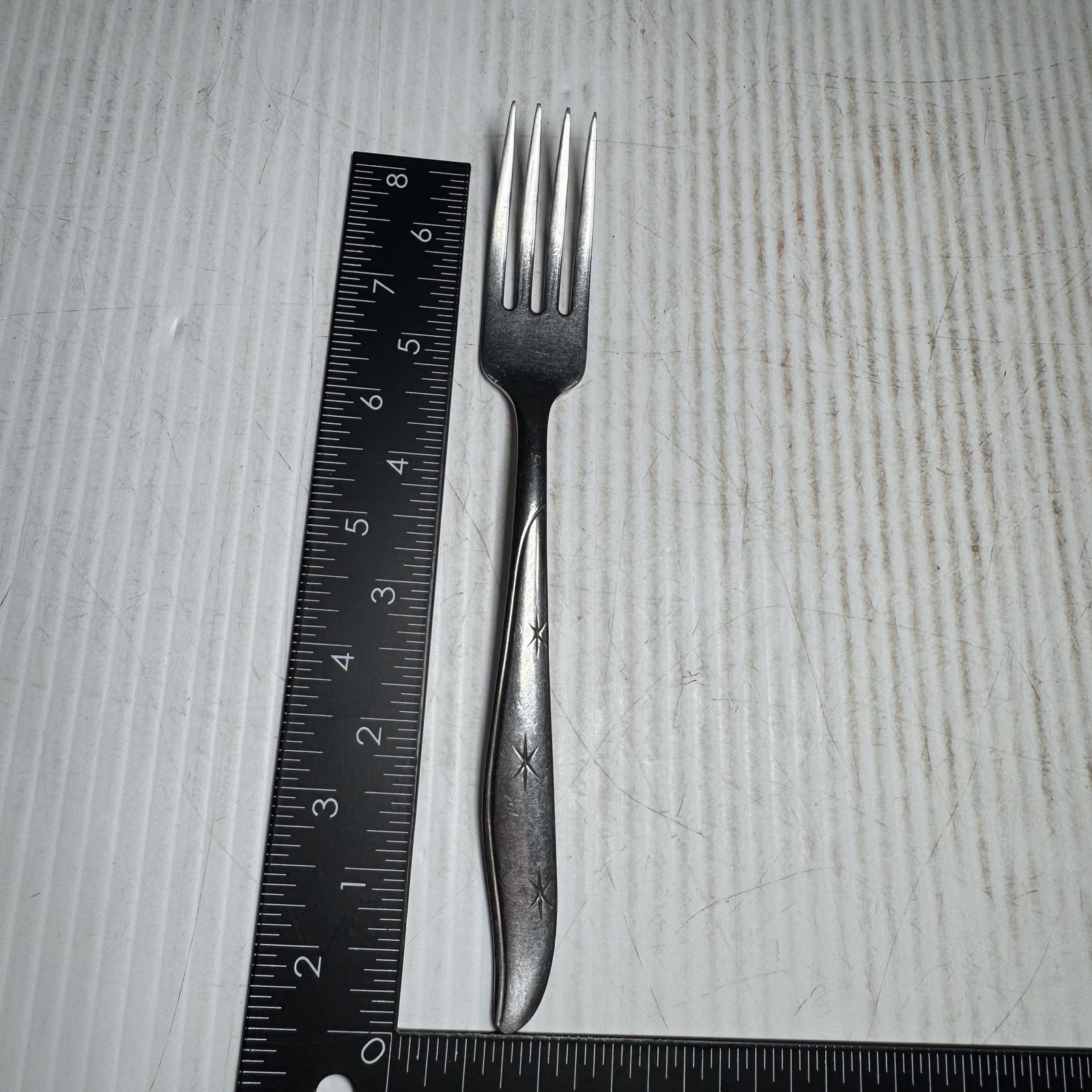Mar-Crest Atomic Starburst Dinner Fork Citation Stainless Star MCM