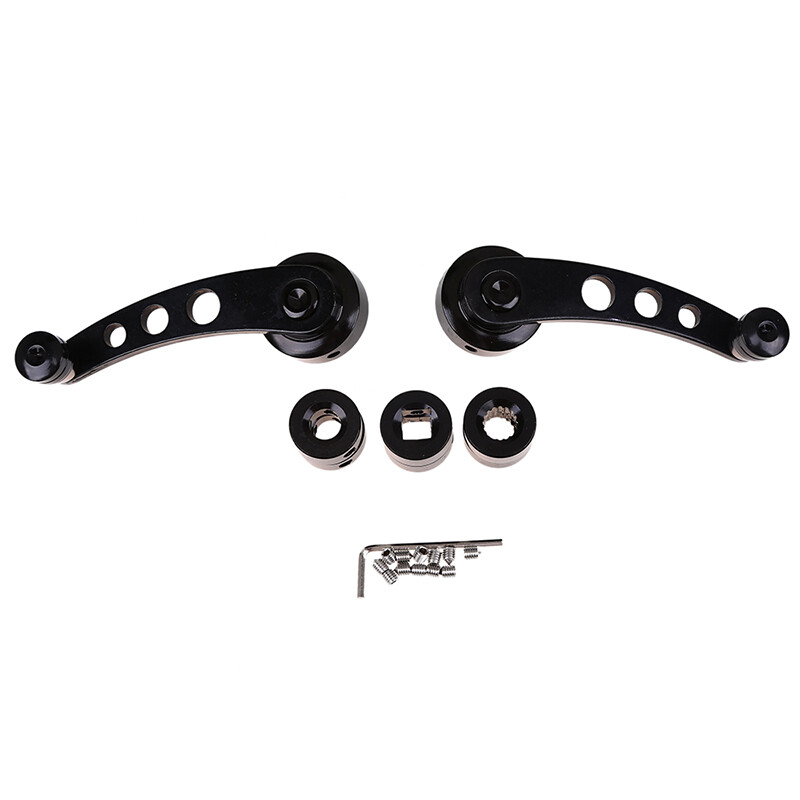 Set Black Window Winder Crank Car Manual Door Handle For Honda Civic 1984-2000
