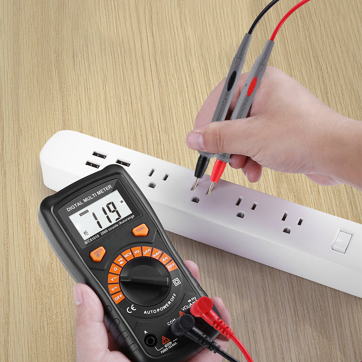 20A Digital MultiMeter Lead Test Pen Probe Wire Voltage Cable Meter Pen Universa