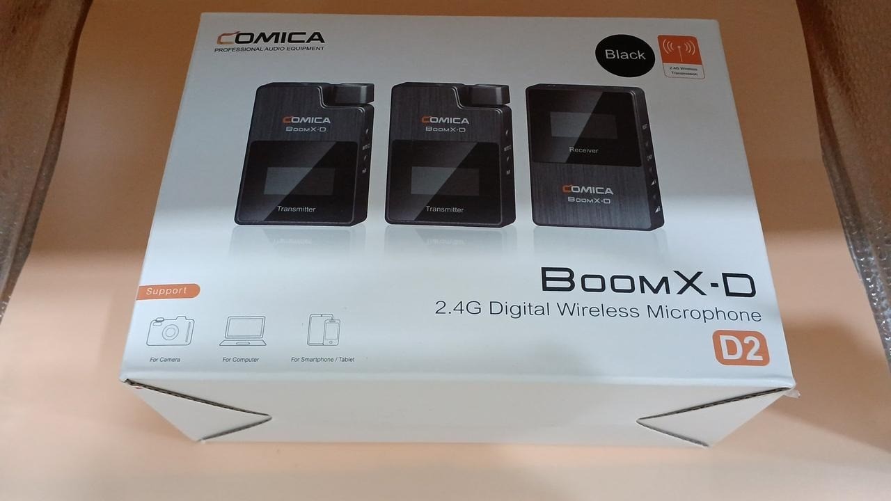 COMICA BoomX-D D2 2.4G Digital Wireless Microphone System 2 Transmitter w/Box