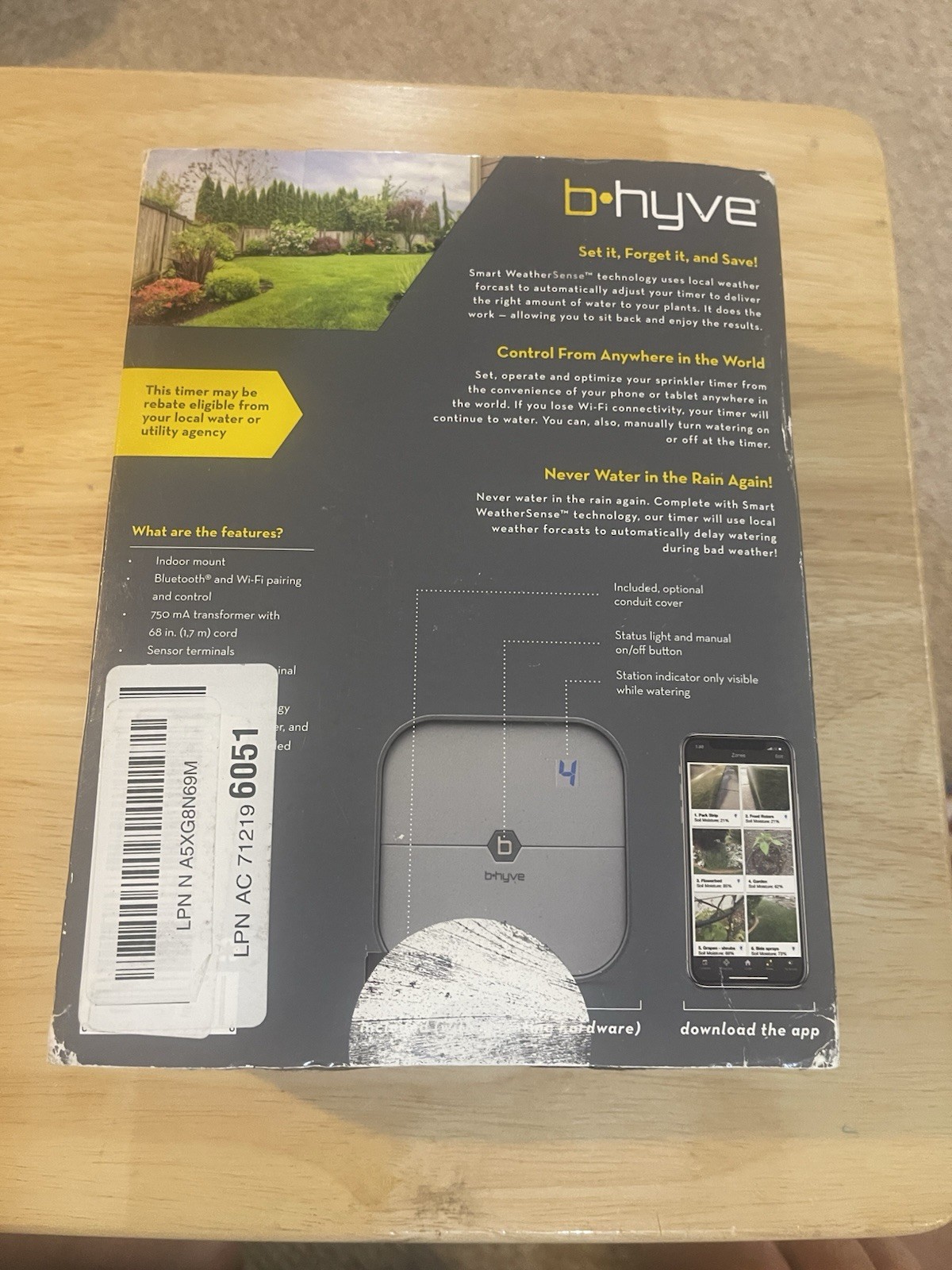 ORBIT B HYVE SMART INDOOR SPRINKLER TIMER 8 STATIONS