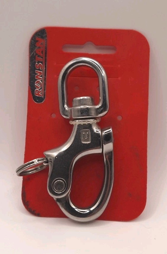 RF6210 Ronstan Stainless Steel Snap Shackle Small Swivel Bail 92mm