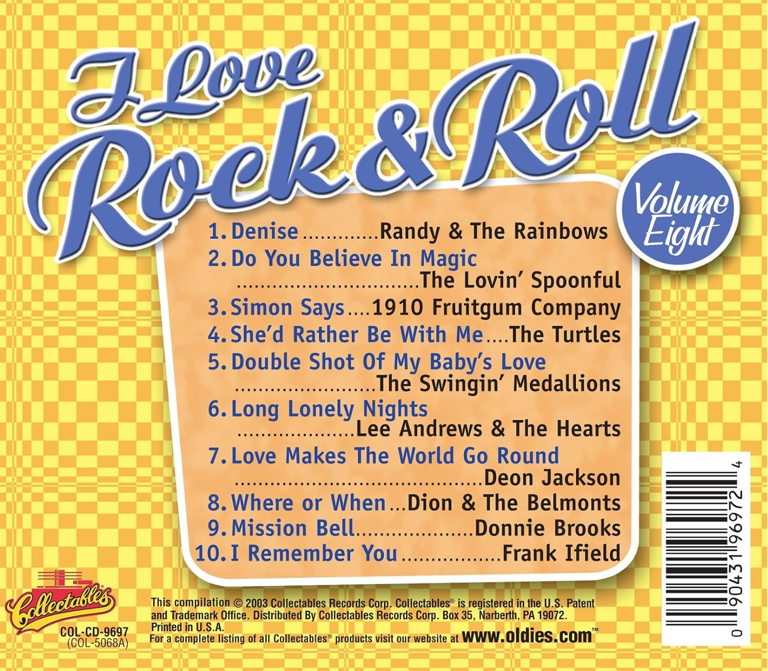 Various I Love Rock 'N' Roll, Volume 8 (CD)