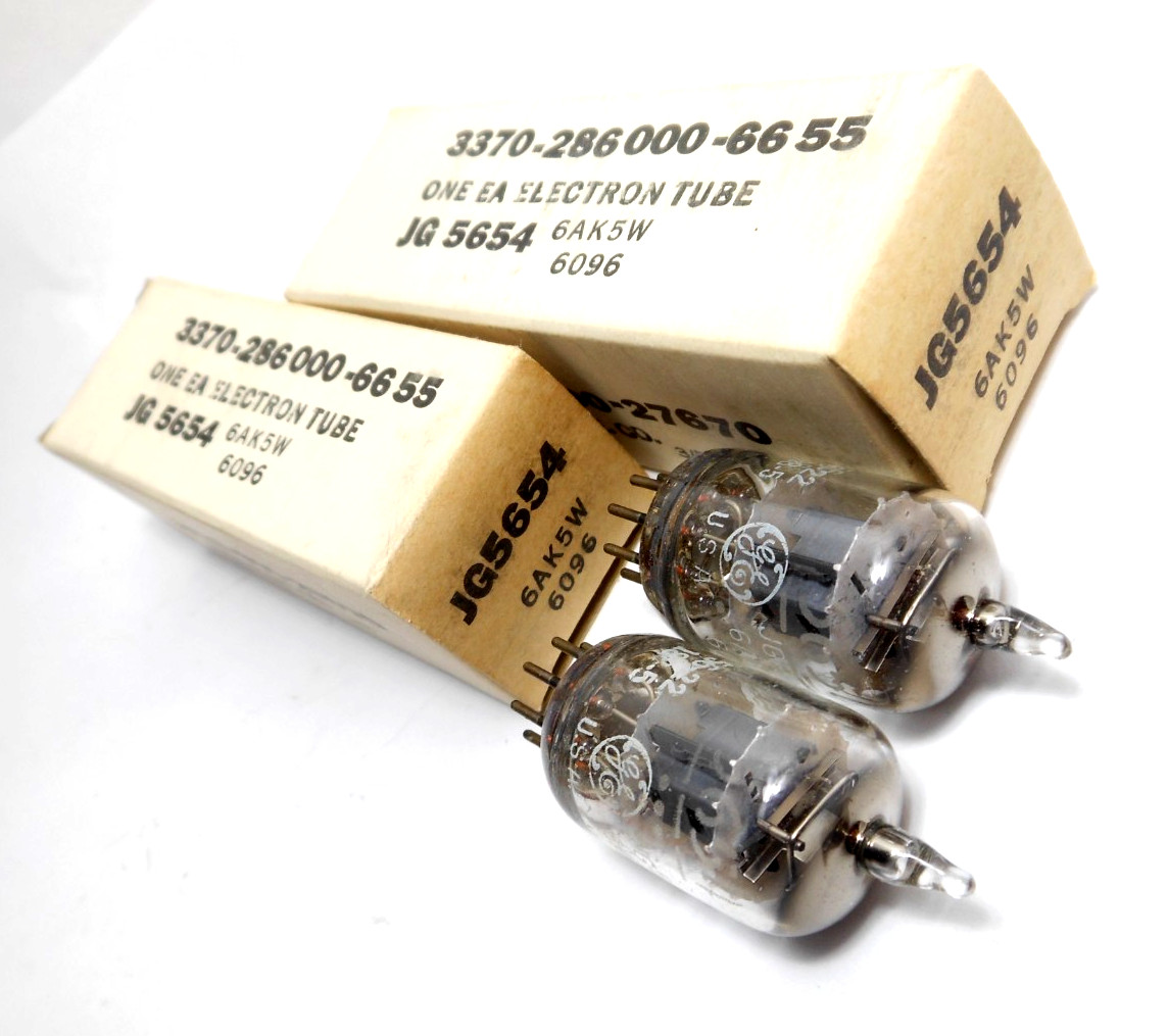 Matched 1956 Codes NOS PAIR JAN GE JG 5654 6AK5W EF95 Tubes Little Dot MK Fosi