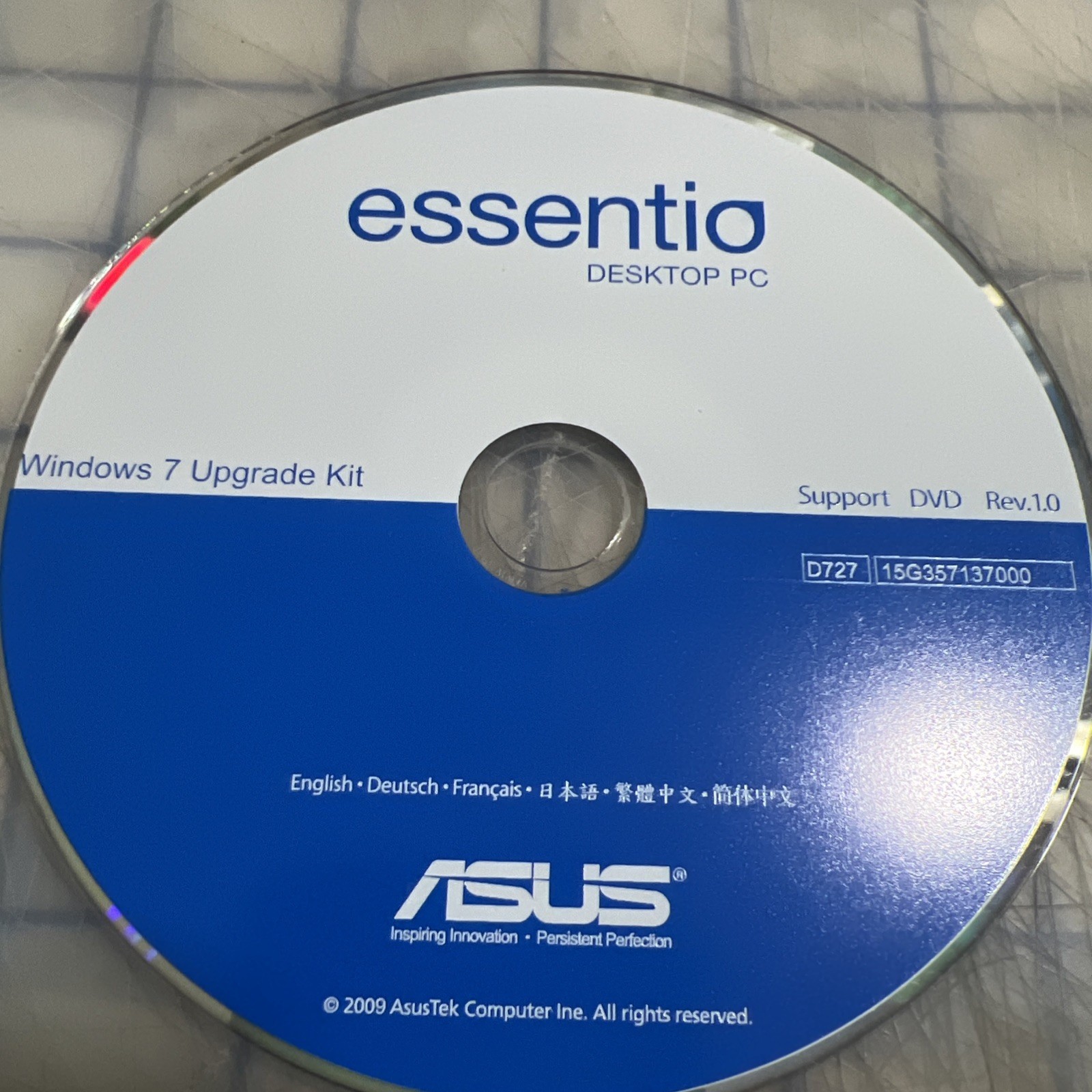 Asus Essentio DVD Support Model CM5570 Windows 7 Upgrade 2009
