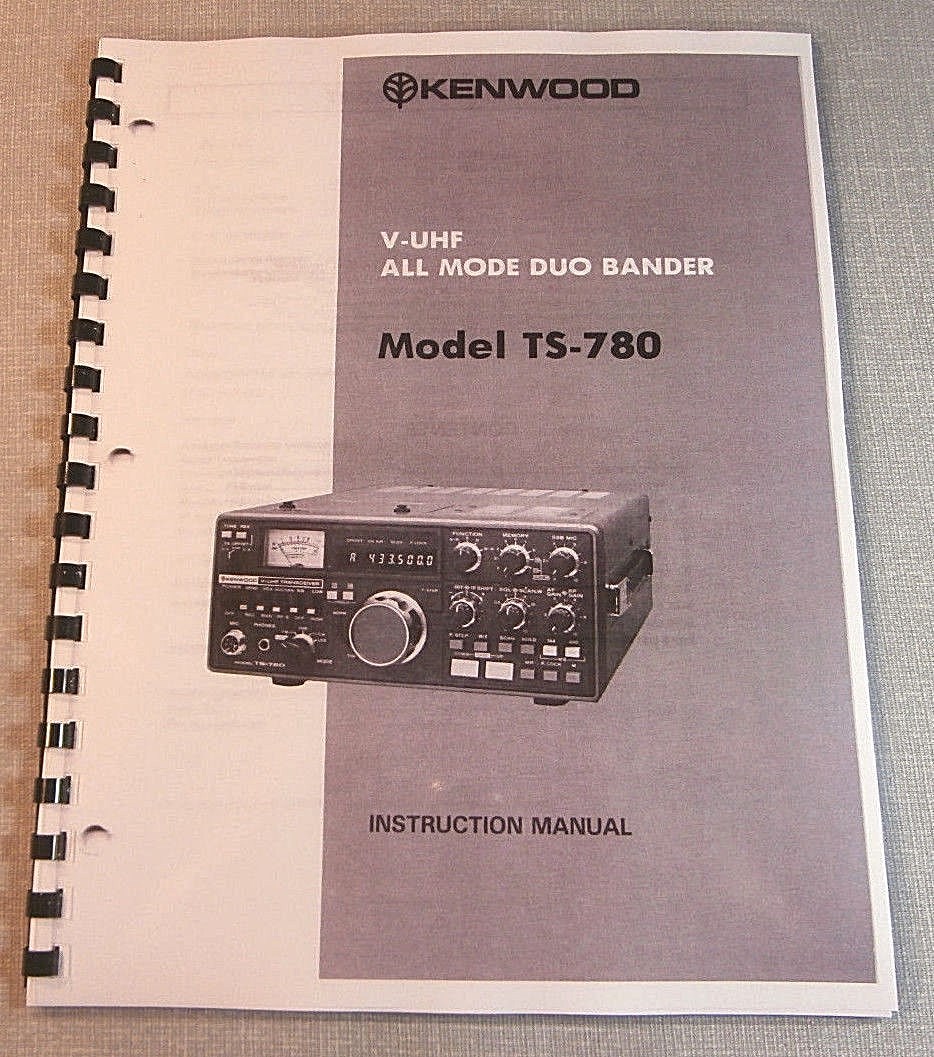Kenwood TS-780 Instruction Manual - Premium Card Stock Covers & 28 LB Paper!