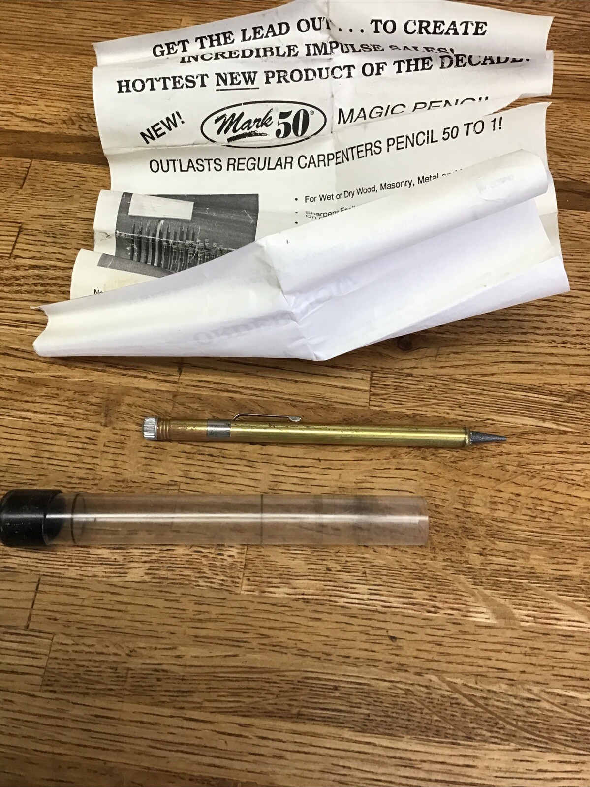 Vintage Mechanical Carpenter Pencil Mark 50  Woodworking Construction Pencil