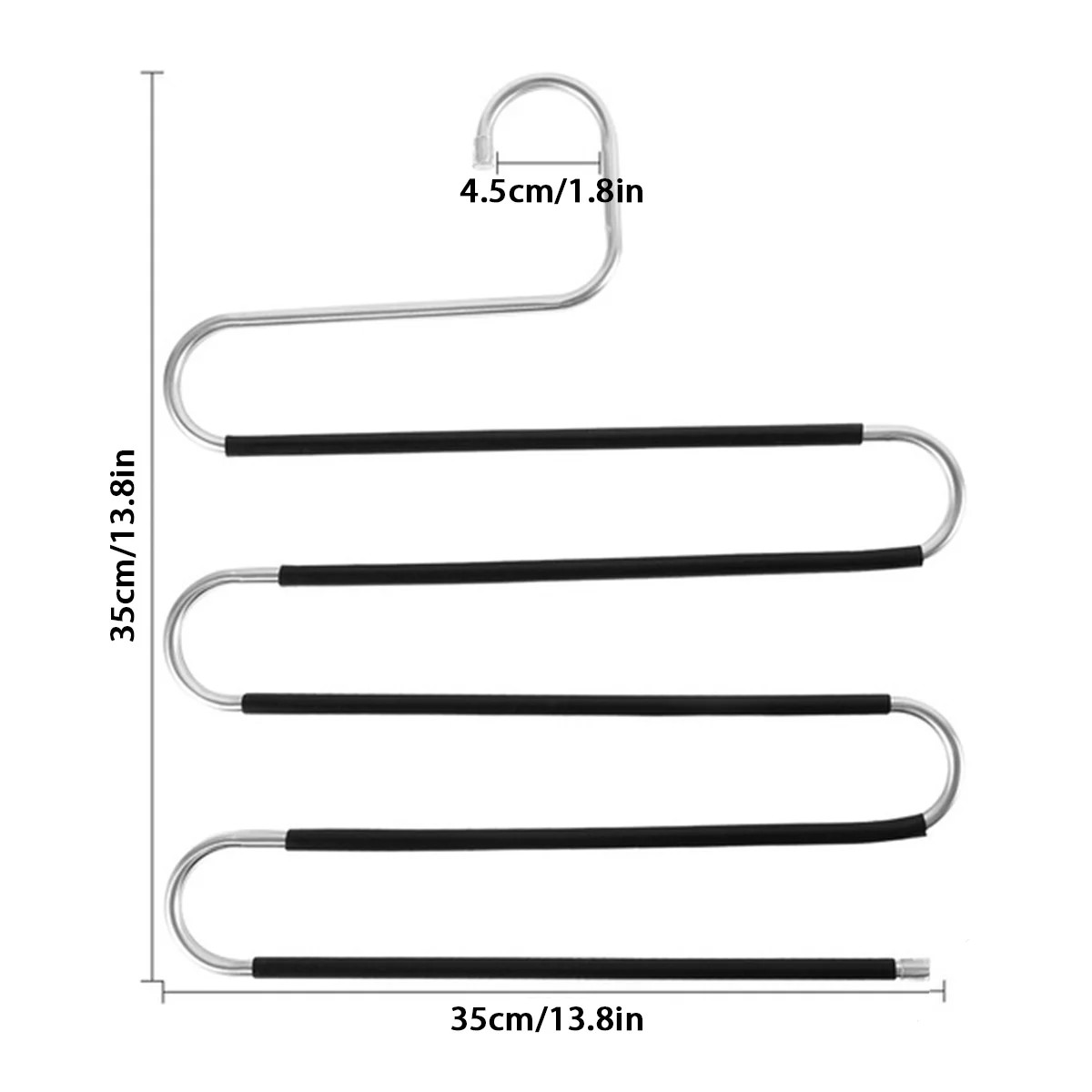Stainless 5 tier hanger, Trousers, Pants, Scarves, Neckties, Belts, Skirts