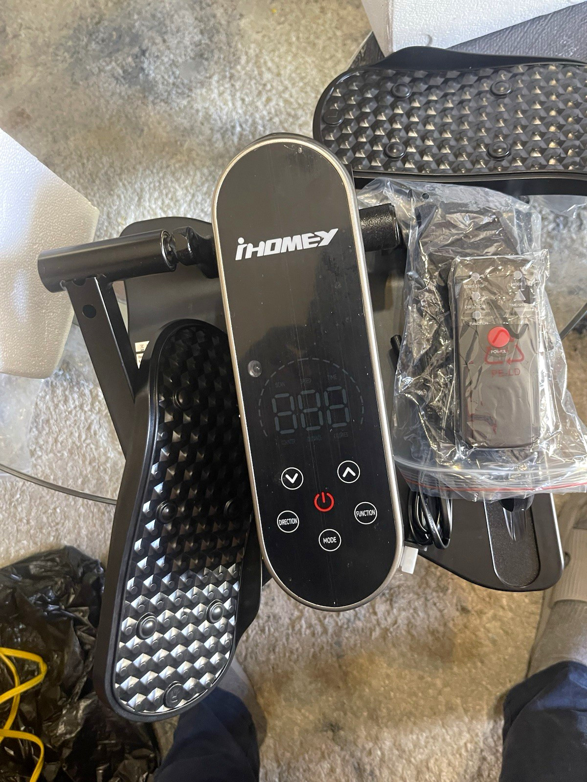 iHOMEY Under Desk Electric Elliptical Leg Exerciser w/ LCD Display & Remote